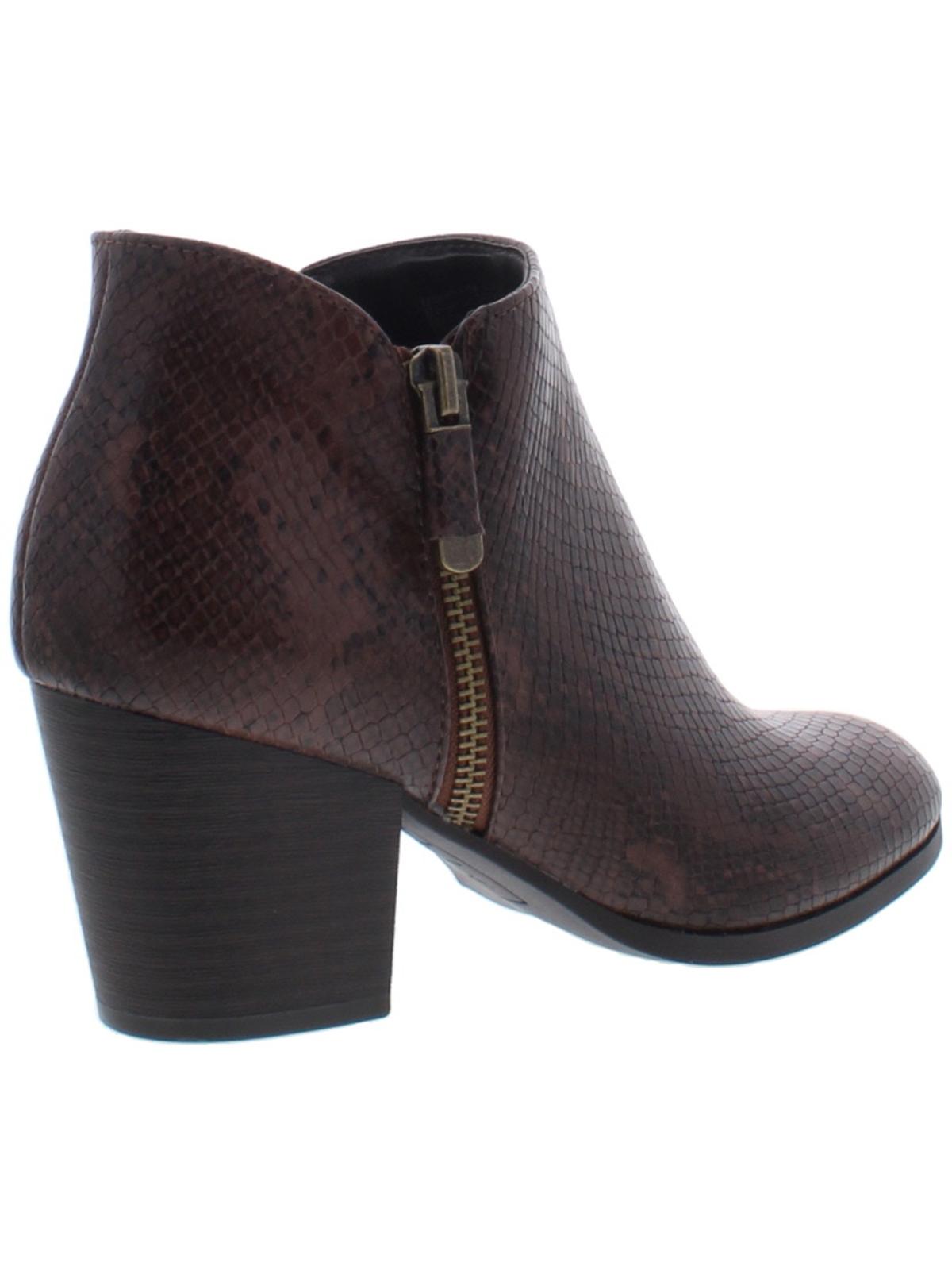Style & Co Women's Masrinaa Booties Brown Snake Size 8.5 M