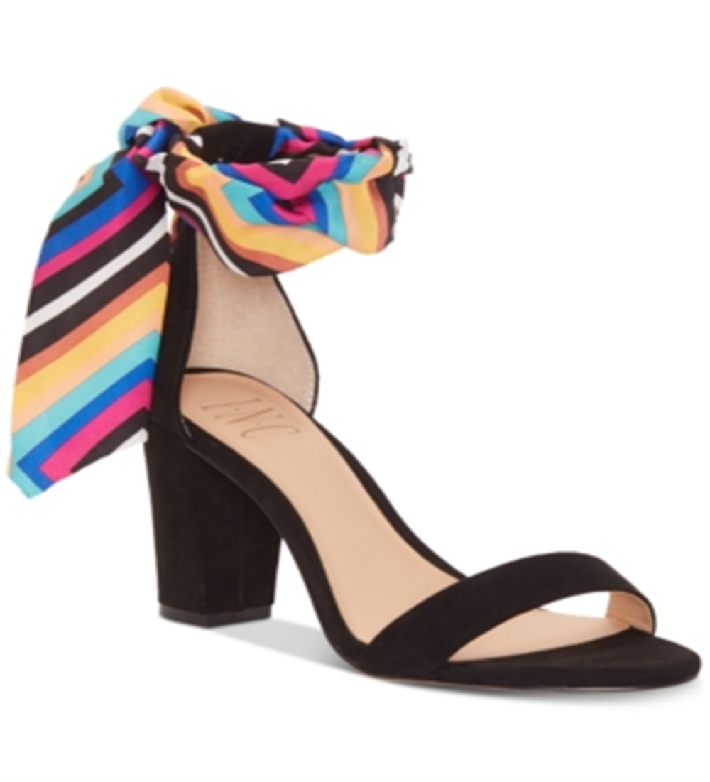 INC International Concepts Women's Open Toe Special Shoes Black Size 6.5 M