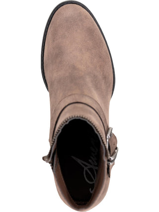 American Rag Women's Milly Nubuck Block Heel Ankle Boots Brown Size 7 M
