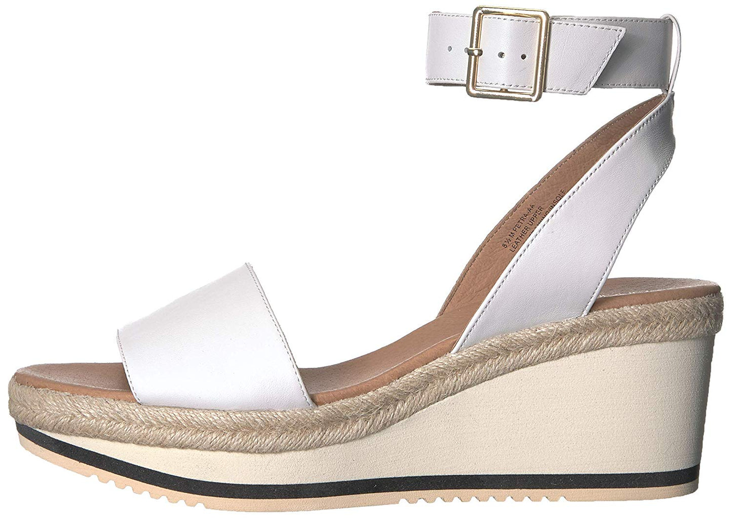André Assous Women's Petra Leather Open Toe Special Occasion Platform Sandals White Size 9M