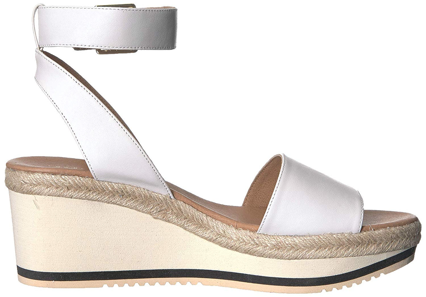 André Assous Women's Petra Leather Open Toe Special Occasion Platform Sandals White Size 9M