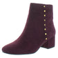 Ralph Lauren Women's Almond Toe Block Heel Zip up Leather Boots Red Size 7 B