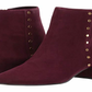 Ralph Lauren Women's Almond Toe Block Heel Zip up Leather Boots Red Size 7 B