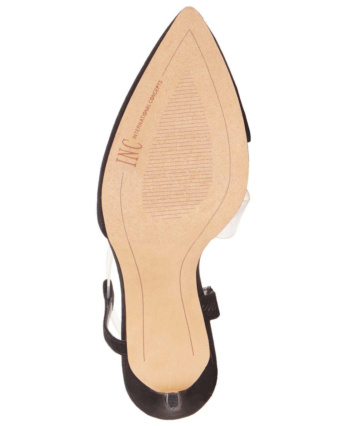 INC International Concepts Women's Keilani Pointed Toe Casual Slingback Sandals Black Size 6