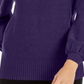 Alfani Women's Mock Neck Embellished Sweater Purple Size Petite Small