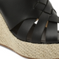 XOXO Women's Lazaro Wedge Sandal, Black, 8 M