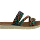 Madden Girl Women's Press Fabric Open Toe Casual Slide Sandals Brown Size 7.5 M