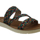 Madden Girl Women's Press Fabric Open Toe Casual Slide Sandals Brown Size 7.5 M
