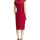 Ralph Lauren Women's Floral Lace Dress Red Size 4