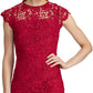 Ralph Lauren Women's Floral Lace Dress Red Size 4