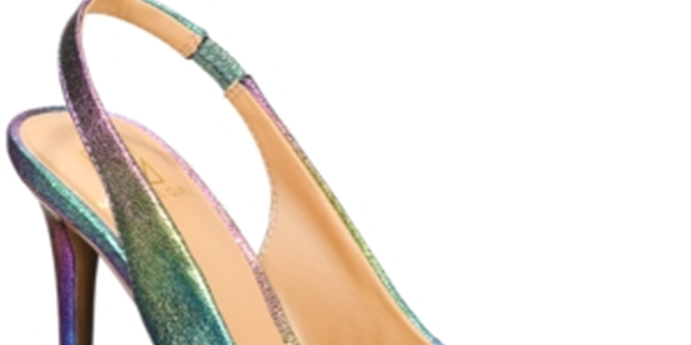 Material Girl Women's Pointed Toe Special Occasion Slide Sandals Purple Size 6.5 M