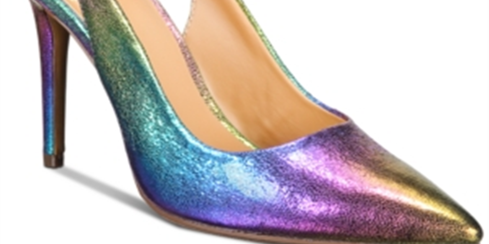 Material Girl Women's Pointed Toe Special Occasion Slide Sandals Purple Size 6.5 M