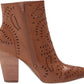 Carlos By Carlo Santana Women's Taryn Pointed Toe Ankle Fashion Boots Brown Size 7.5 M