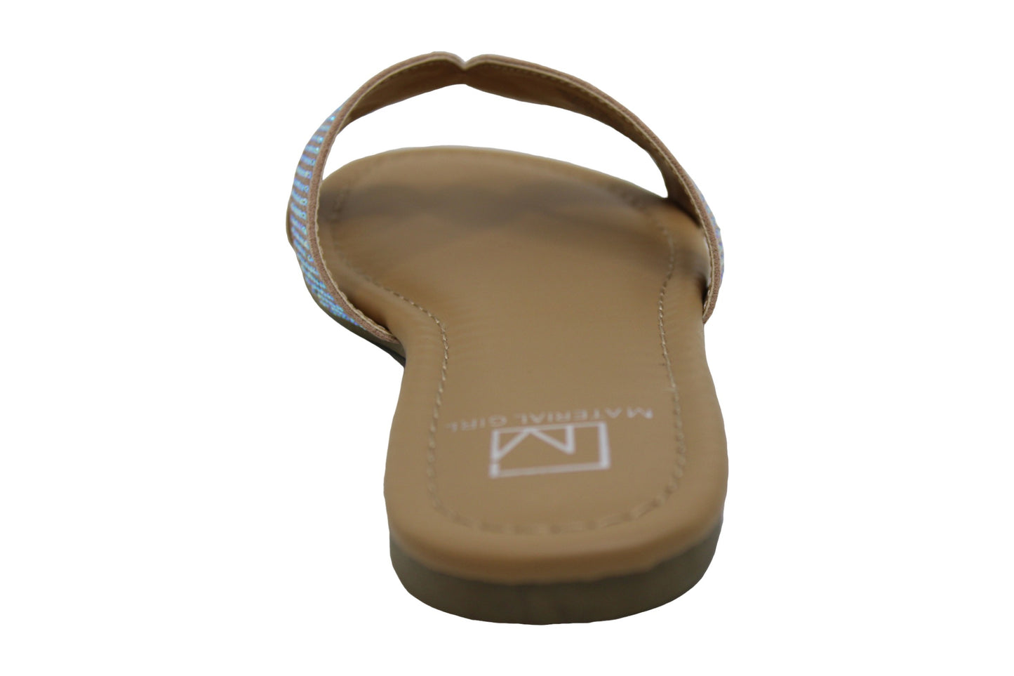 Material Girl Women's Macelina Open Toe Casual Slide Sandals Pink Size 7 M