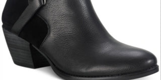 American Rag Women's Ashlyn Leather Leather Booties Black Size 6.5 M