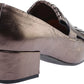 Gentle Souls Women's Pewter Ethan Heeled Leather Loafer Gray Size -9.5