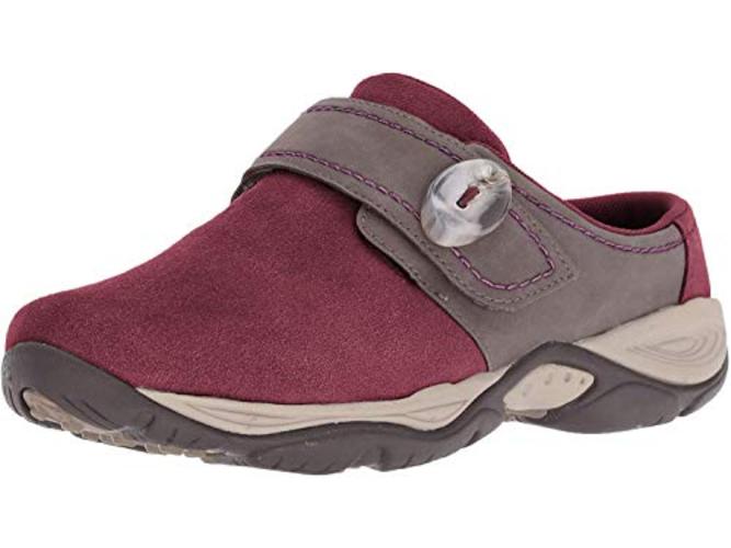 Easy Spirit Women's Strap Equip Suede Mule Shoes Red Size 6.5 M