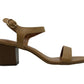 Style & Co Women's Mollee Leather Peep Toe Casual Slingback Sandals Brown Size 7 M