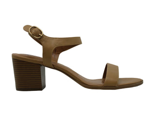 Style & Co Women's Mollee Leather Peep Toe Casual Slingback Sandals Brown Size 7 M