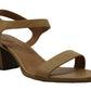 Style & Co Women's Mollee Leather Peep Toe Casual Slingback Sandals Brown Size 7 M