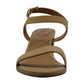 Style & Co Women's Mollee Leather Peep Toe Casual Slingback Sandals Brown Size 7 M