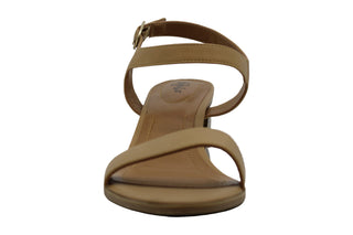 Style & Co Women's Mollee Leather Peep Toe Casual Slingback Sandals Brown Size 7 M