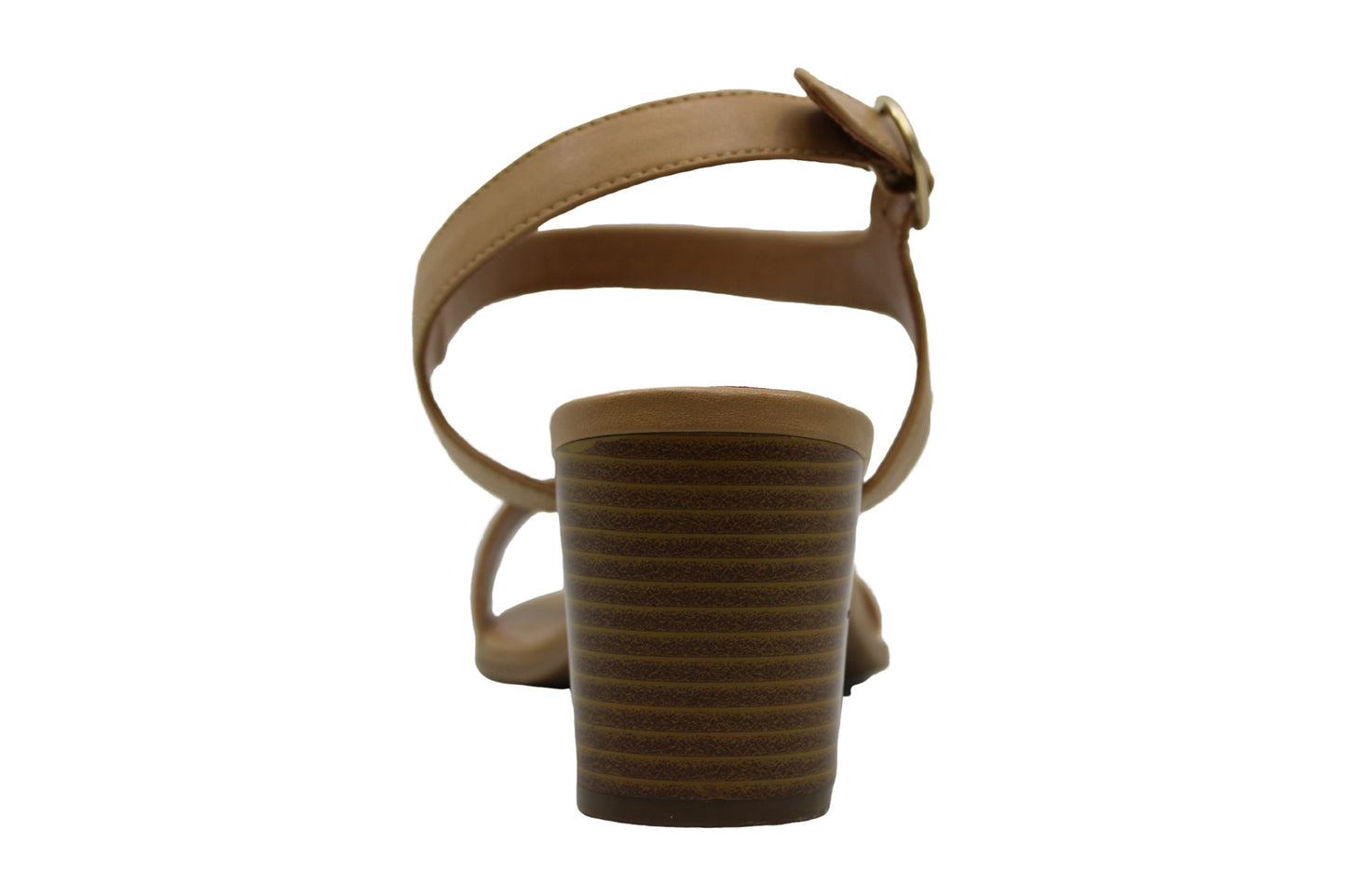 Style & Co Women's Mollee Leather Peep Toe Casual Slingback Sandals Brown Size 7 M