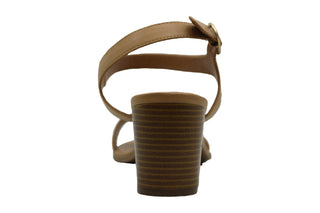 Style & Co Women's Mollee Leather Peep Toe Casual Slingback Sandals Brown Size 7 M