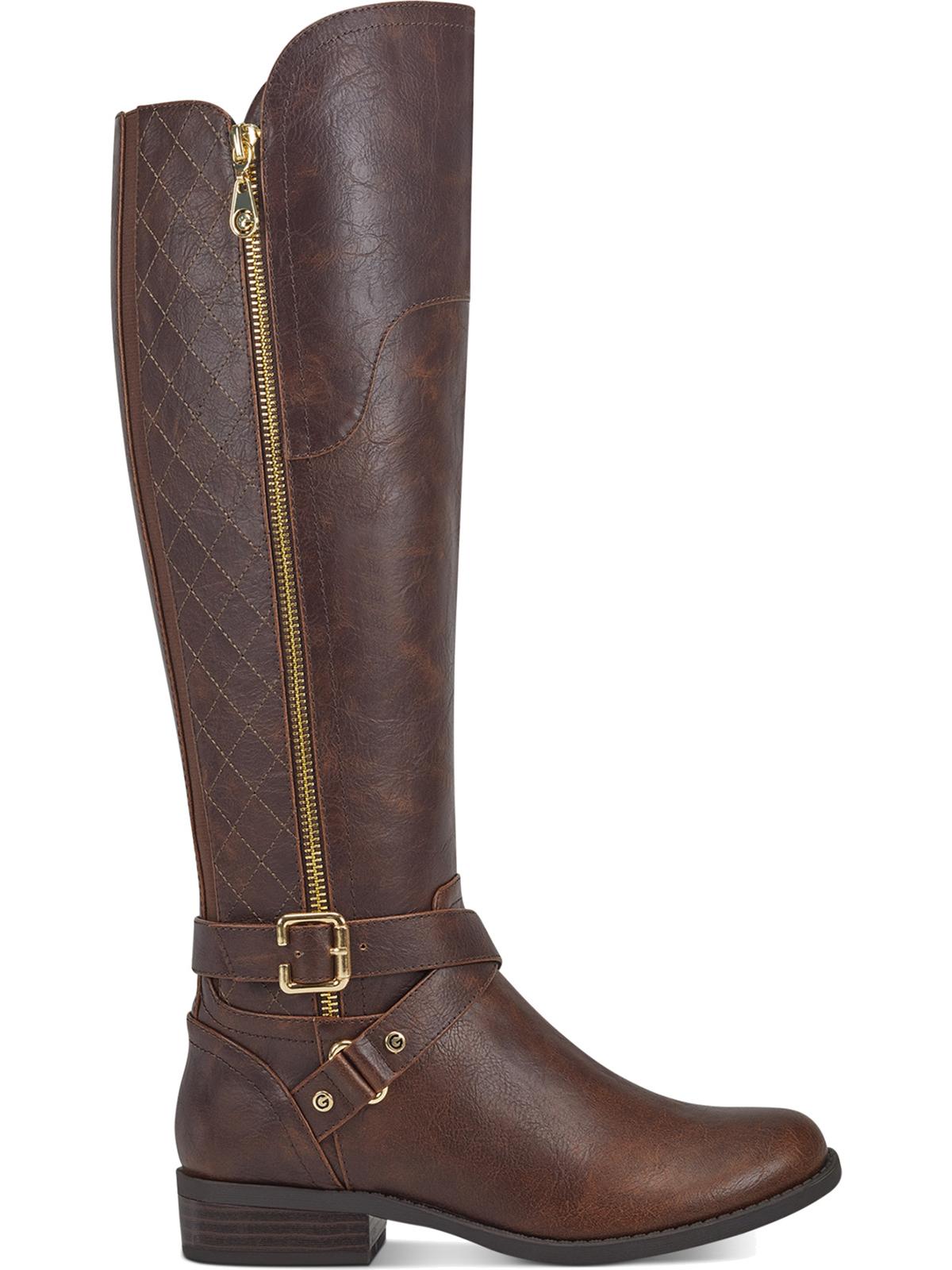 Guess Women's Haydin Faux Leather Riding Boots Brown Size 7.5 MW