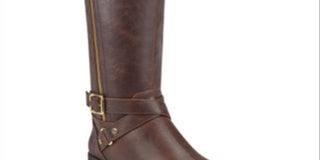 Guess Women's Haydin Faux Leather Riding Boots Brown Size 7.5 MW