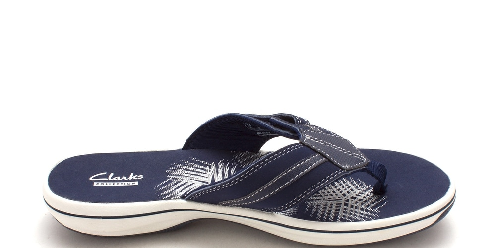 Clarks Women's Brinkley Bree Open Toe Casual -Navy Size 8 M