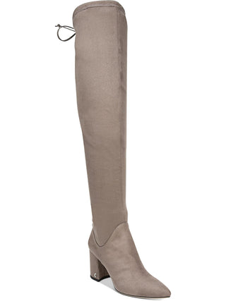 Circus by Sam Edelman Women's Hanover Lace Back Signature Thigh High Boots Gray Size 8.5 M