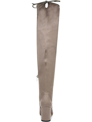 Circus by Sam Edelman Women's Hanover Lace Back Signature Thigh High Boots Gray Size 8.5 M