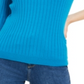 Maison Jules Women's Ribbed Crew Neck Sweater Blue Size XX-Large