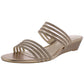 Charter Club Women's Graceyy Fabric Open Toe Casual Platform Sandals Gray Size 8.5 M