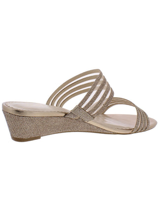 Charter Club Women's Graceyy Fabric Open Toe Casual Platform Sandals Gray Size 8.5 M
