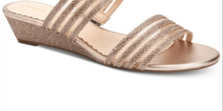 Charter Club Women's Graceyy Fabric Open Toe Casual Platform Sandals Gray Size 8.5 M