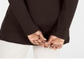 Karen Scott Women's Cotton Studded Open-Front Cardigan  Chocolate Size Large