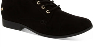 Charter Club Women's Round Toe Block Heel Lace-up Booties Black Size 9.5 M