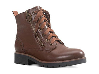 American Rag Women's Tatum Leather Studded Combat Boots Brown Size 9 M