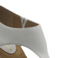 Adrienne Vittadini Women's Venus Leather Peep Toe Bootie White Size 7.5 M