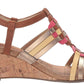 Anne Klein Women's Sport Tilly Wedge Sandal Brown Multi  Size 9.5 M