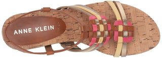 Anne Klein Women's Sport Tilly Wedge Sandal Brown Multi  Size 9.5 M