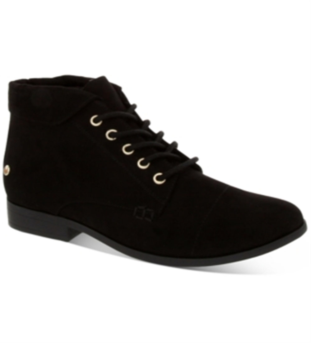 Charter Club Women's Crissie Lace up Casual Ankle Boots Black Size 7.5 M