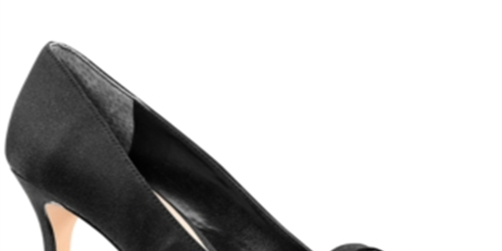 Nina Women's Crisscross Straps Padded Pleated Comfort Rhiyana Round Toe Stiletto Slip on Leather Dress Pumps Black Size 9.5 M