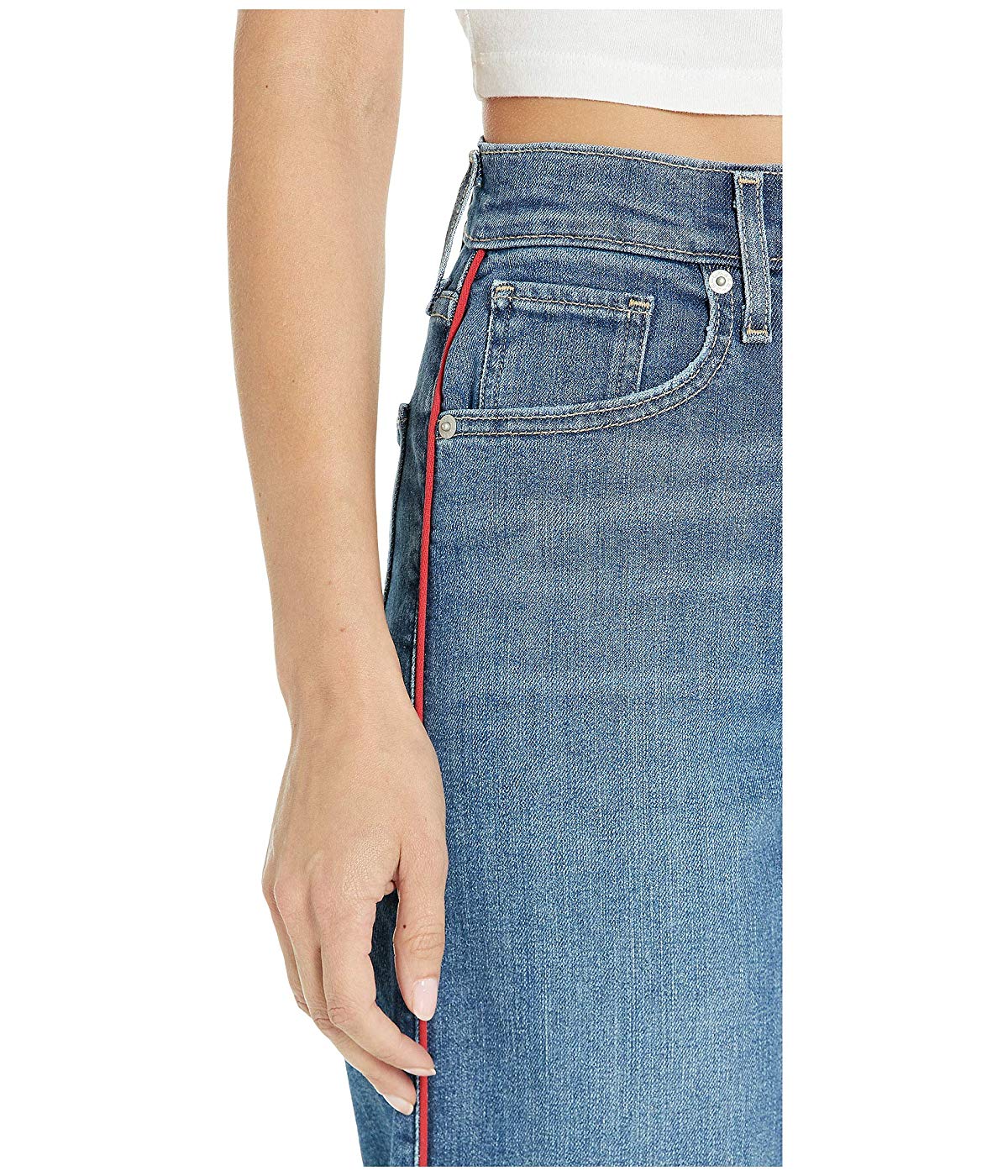 Levi's Women's Mile High Wide Leg Crop Jeans Blue Size 28X25