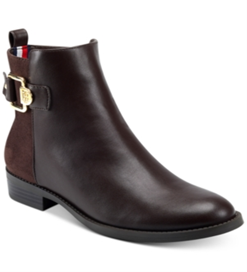 Tommy Hilfiger Women's Inella Closed Toe Ankle Fashion Boots Brown Size 9 M