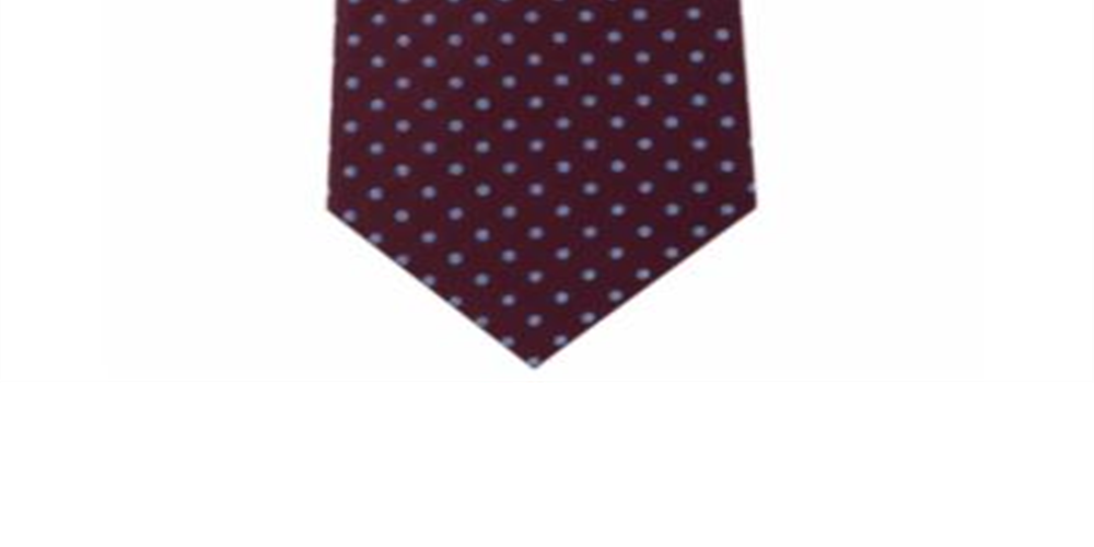 Tommy Hilfiger Men's Pin Dot Silk Tie - Burgundy One Size