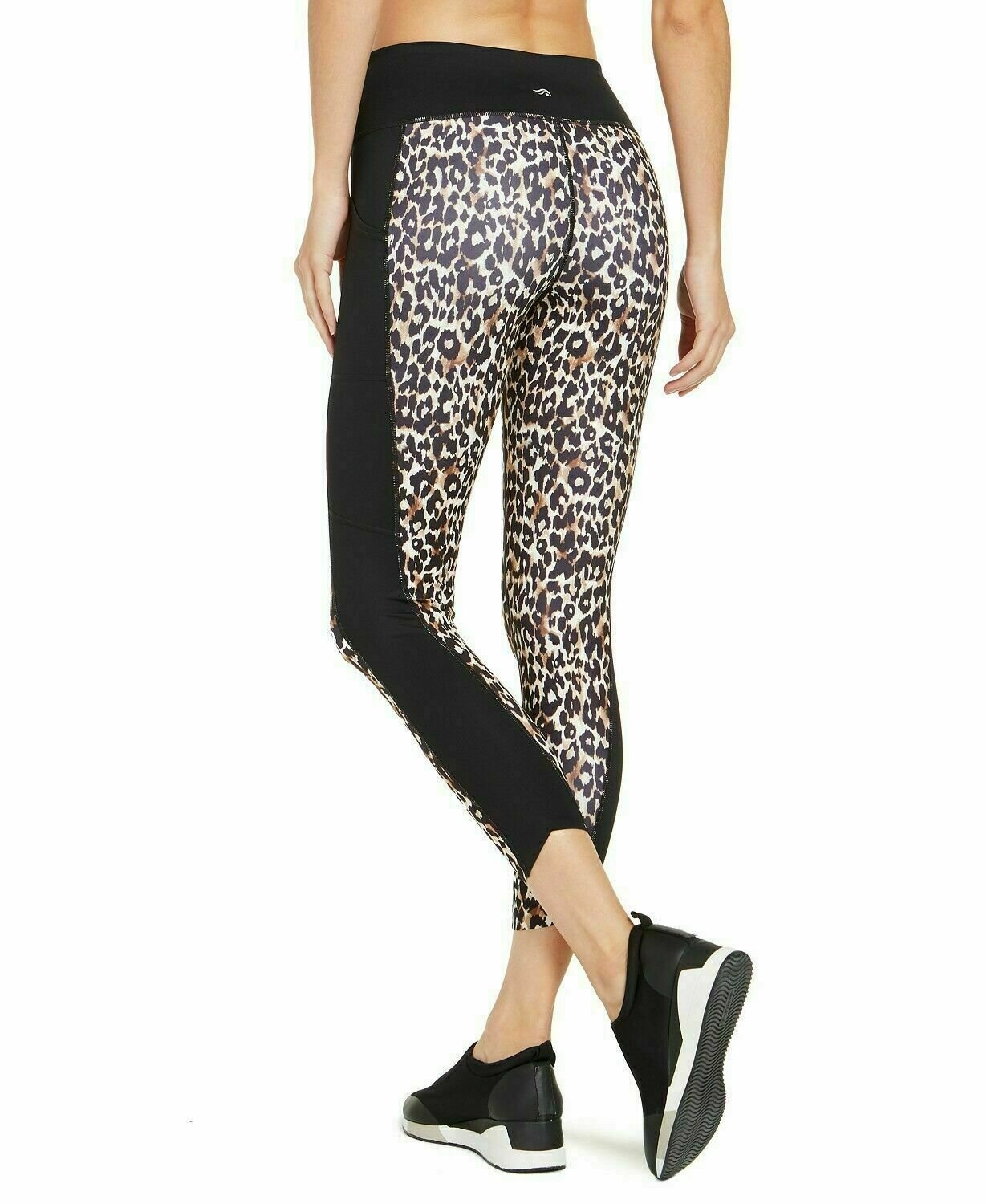 Ideology Women's Animal Print Fitness Athletic Leggings Black Size Medium