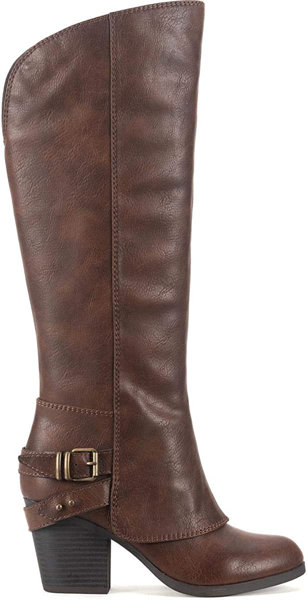 American Rag Women's Emilee Faux Leather Knee High Boot Brown Size 10 M